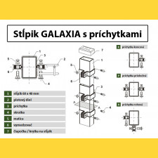 Sloupek GALAXIA 60x40x1,50x2000 s patkou / HNZ