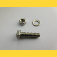 Screw STAINLESS STEEL / M8x30 / complete (screw, nut, washer) / pack of 10