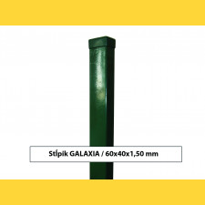 Post GALAXIA 60x40x1,50x1400 with base plate / ZN+PVC6005