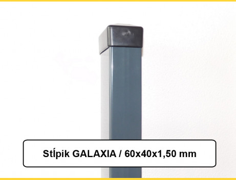 Sloupek GALAXIA 60x40x1,50x2000 s patkou / ZN+PVC7016