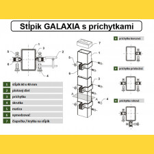 Post GALAXIA 60x40x1,50x3000 / ZN+PVC7016