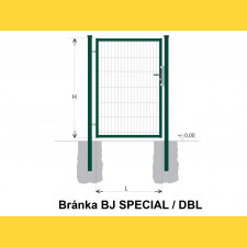 Gate BJ SPECIAL 1400x1000 / DBL / ZN+PVC6005