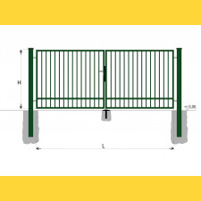 Brána BD SPECIAL 1200x4250 / TYČ / ZN+PVC6005