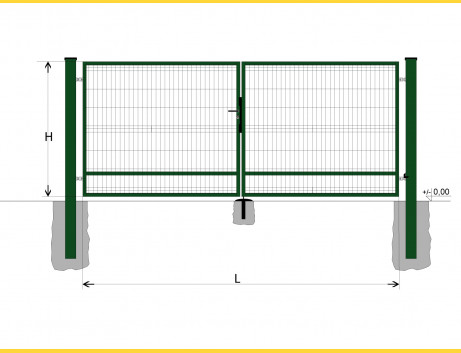 Gate BD SPECIAL 1400x5250 / GALL / ZN+PVC6005