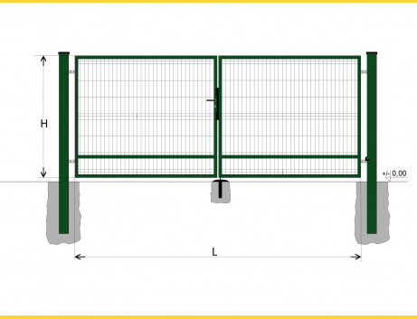 Brána BD SPECIAL 1700x4500 / GALL / ZN+PVC6005