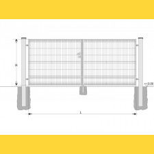 Gate BD SOLID 1500x7000 / GAL / HNZ