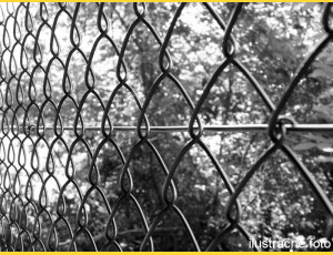 Chain link fence 50/3,00-1,90/100/10m / PVC BND / ZN+PVC8017