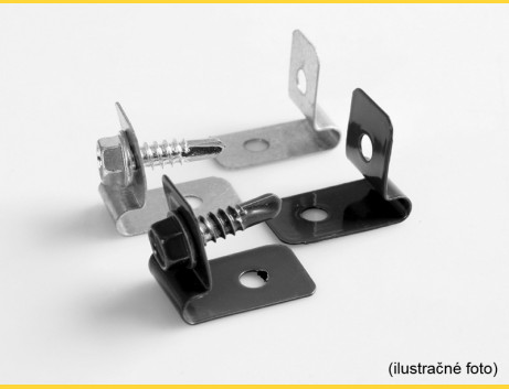 Clip L-CLIP  / ZN+PVC7016 / complete with screw